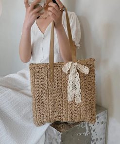 sac de plage macramé